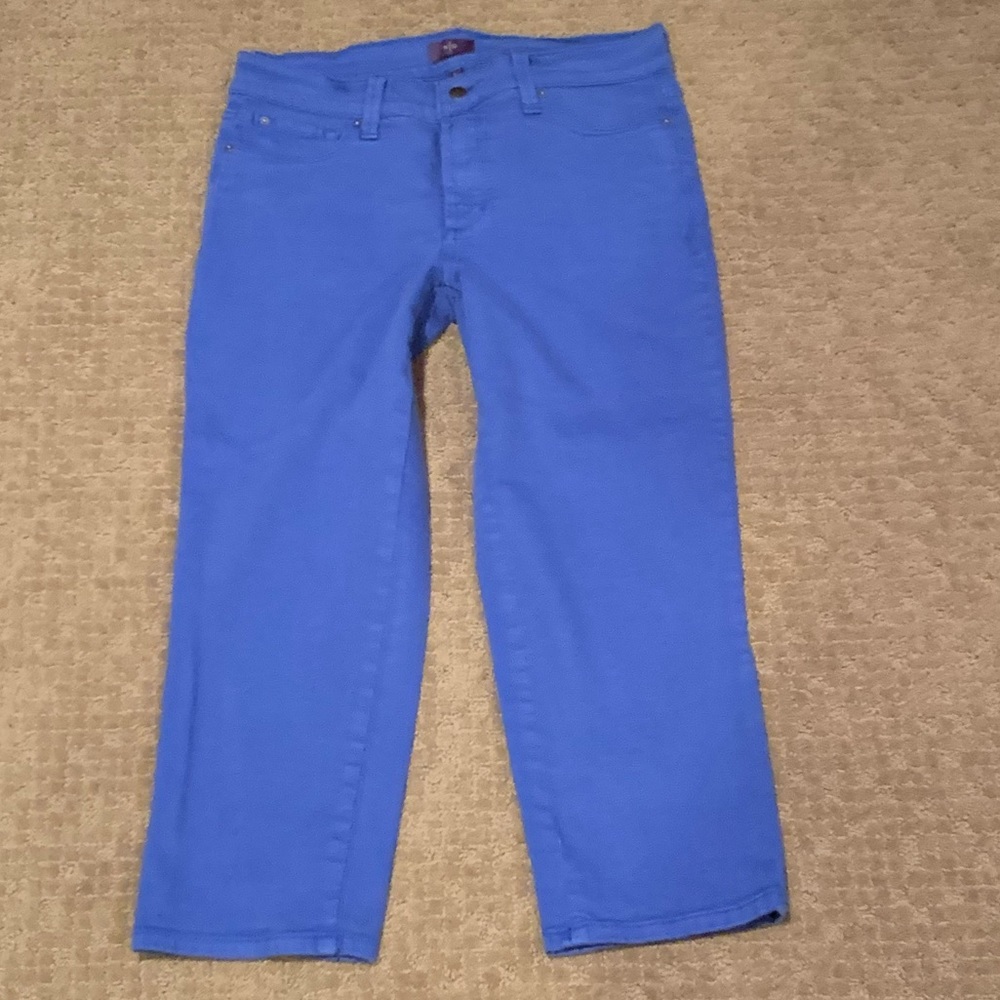 NYDJ Women's Blue Denim Stretch Cropped  Jeans 6